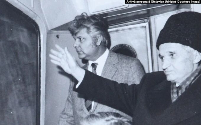 Octavian Udriște, alături de Ceausescu, la inaugurarea metroului.