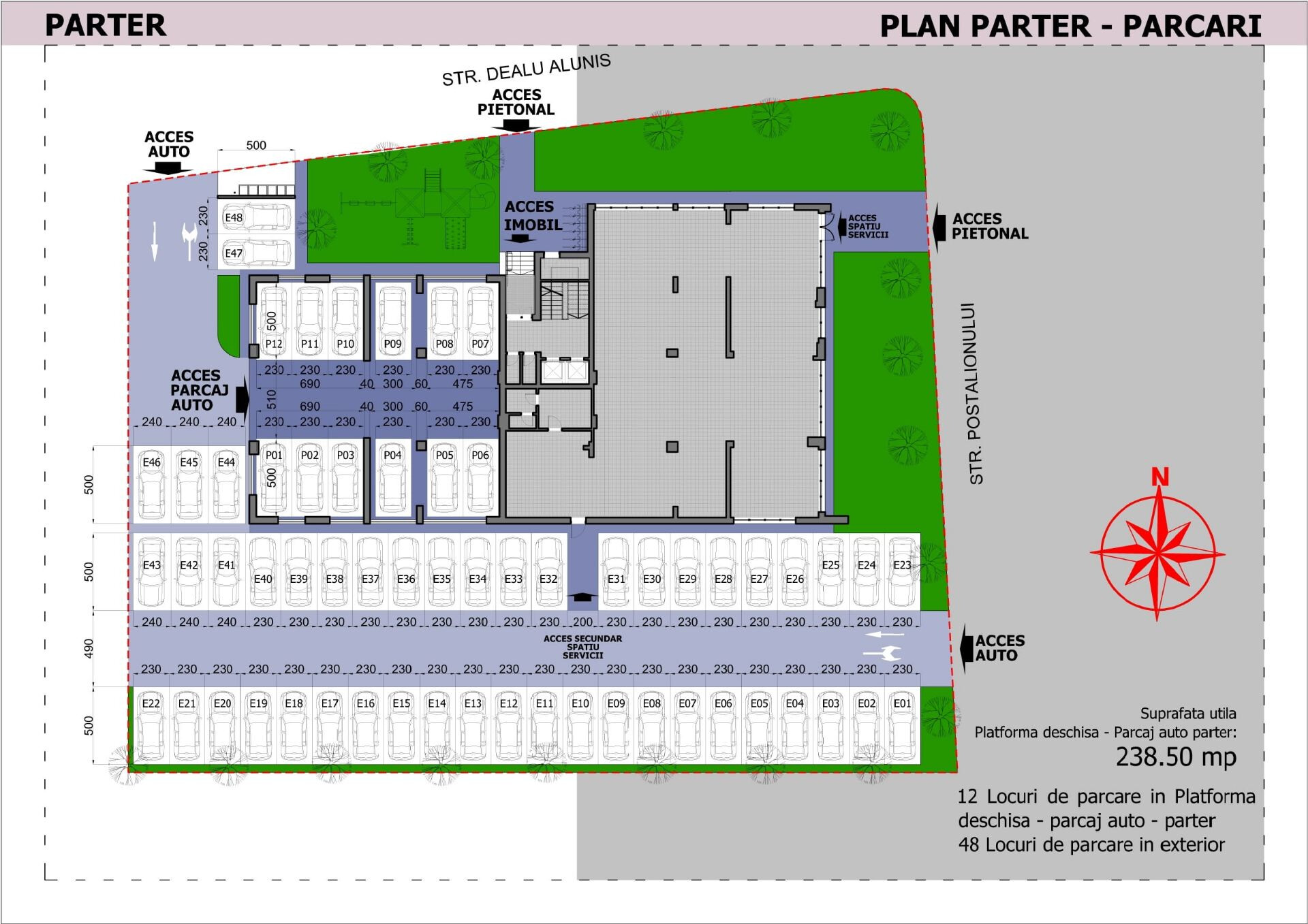 PLAN PARTER - PARCARI