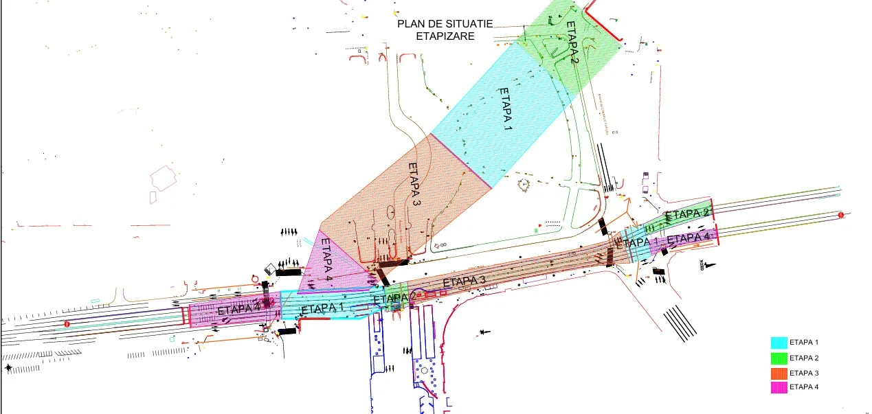 Plan etapizare lucrări în Piața Unirii pasaj rutier